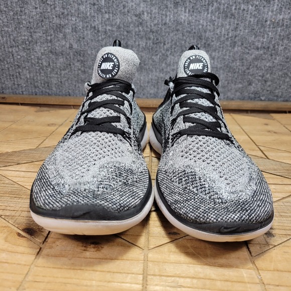 Nike Free Run Flyknit 942838-101 Oreo Athletic Running Shoes Sneaker Men's 8 US - Picture 4 of 11